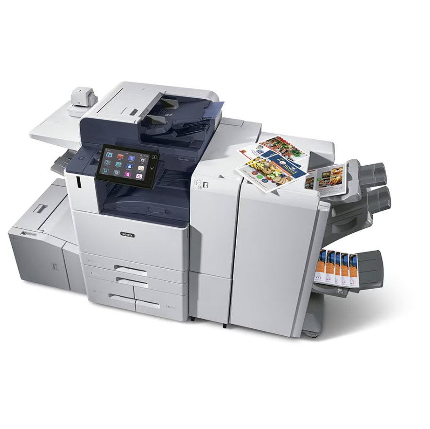 Xerox production copier with finishing trays